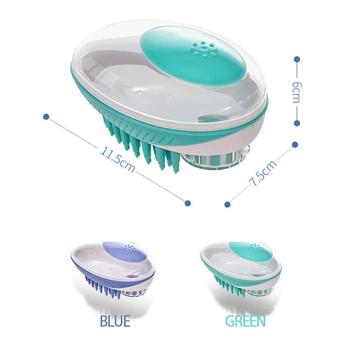 Pet Shampoo Brush Massage Comb 2-in-1 For Hair  Cleaning