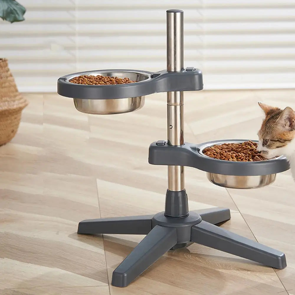 Adjustable Pet Raised Bowls For Food & Water
