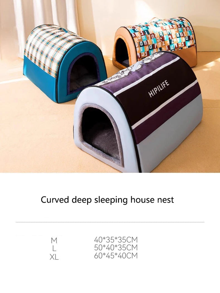 Removable Dog Warm House Washable Pet bed