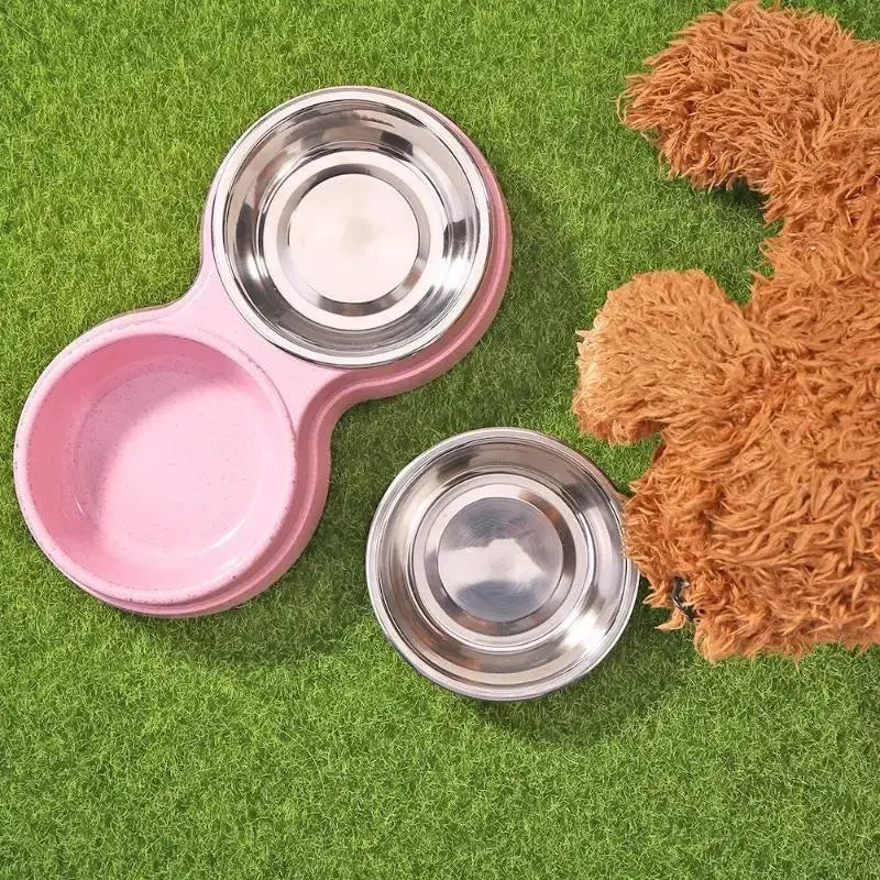 Dog Double Bowl For  Food And  Water