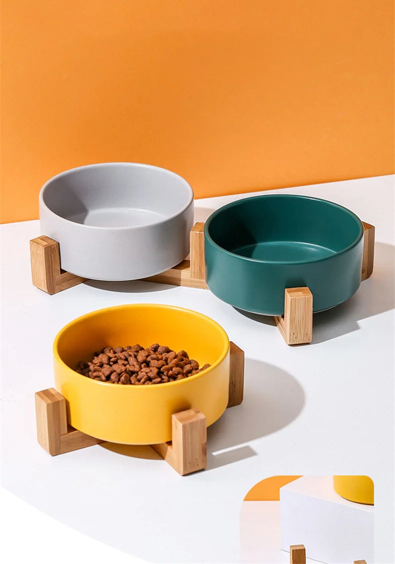 Pet  Ceramics Double Food Water Bowls