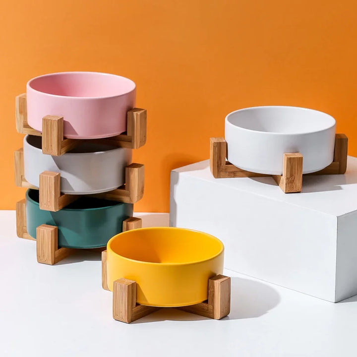 Pet  Ceramics Double Food Water Bowls