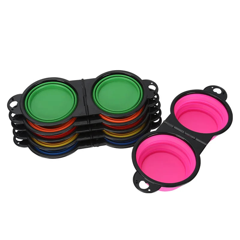 Foldable Double Pet Bowl