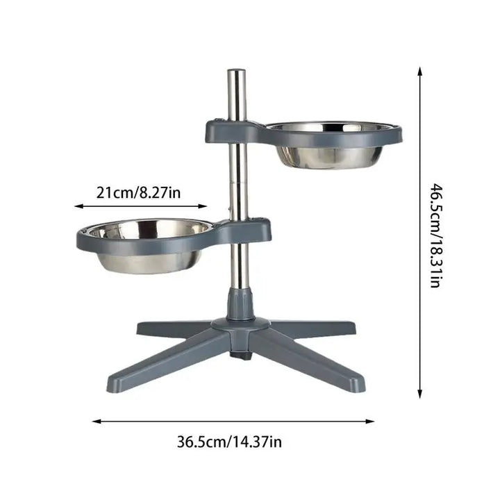 Adjustable Pet Raised Bowls For Food & Water