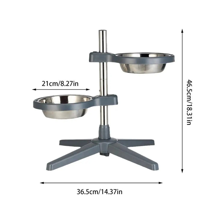 Adjustable Pet Raised Bowls For Food & Water