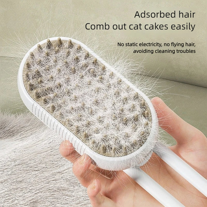Pet Steam Brush Removes Floating Hair