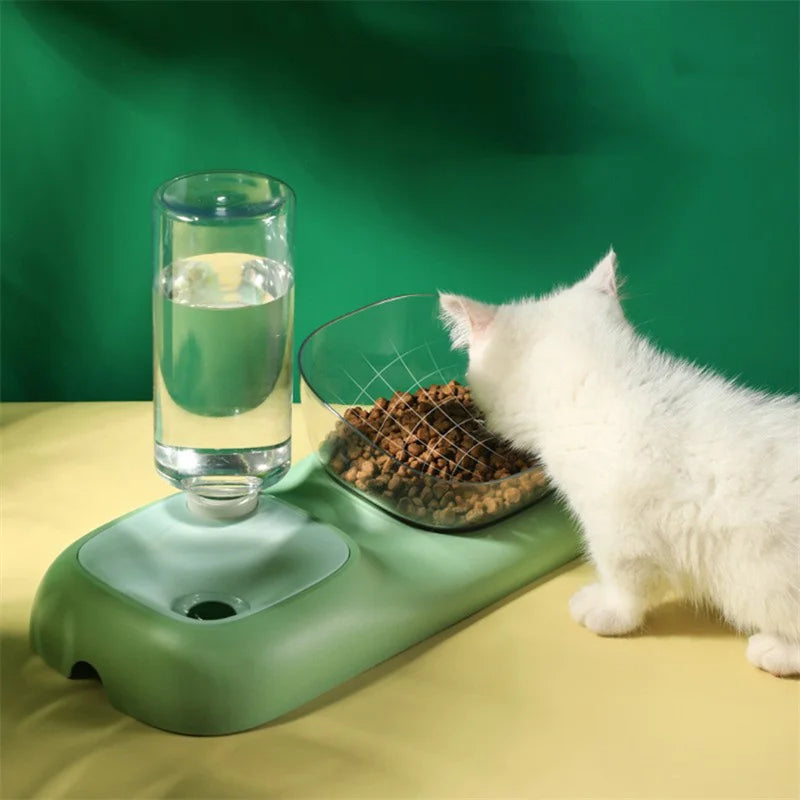 Pet Automatic water Feeders Elevated Bowl