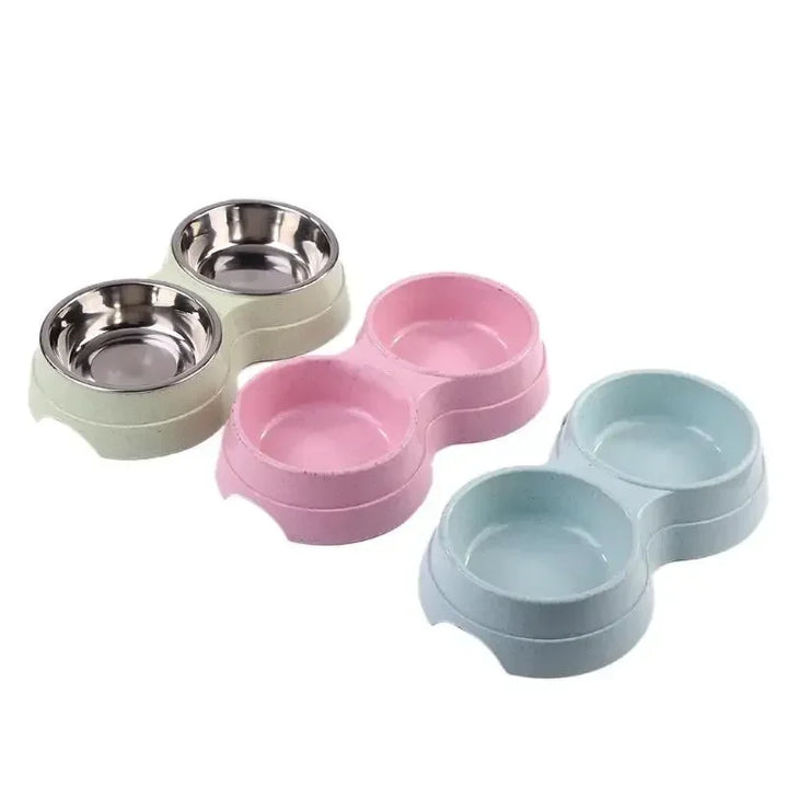 Dog Double Bowl For  Food And  Water