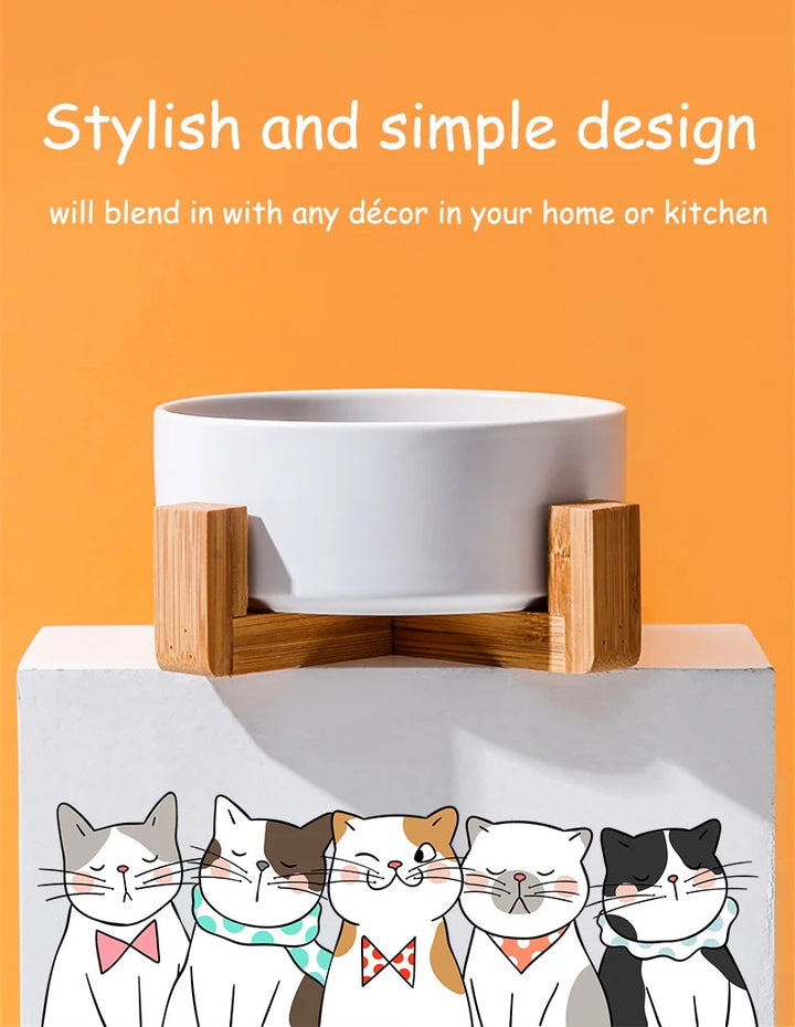Pet  Ceramics Double Food Water Bowls