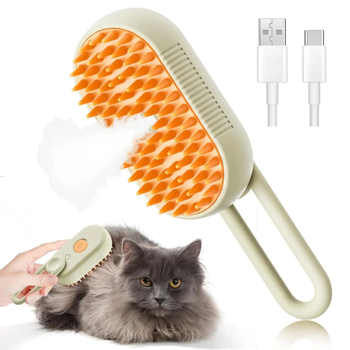 Pet Steam Brush Removes Floating Hair