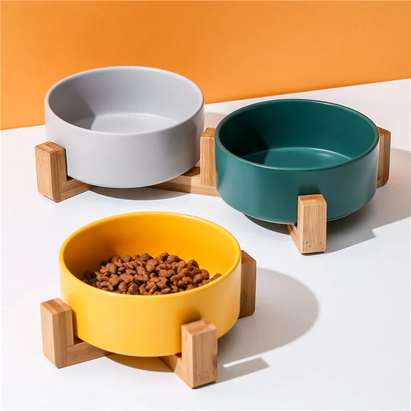 Pet  Ceramics Double Food Water Bowls