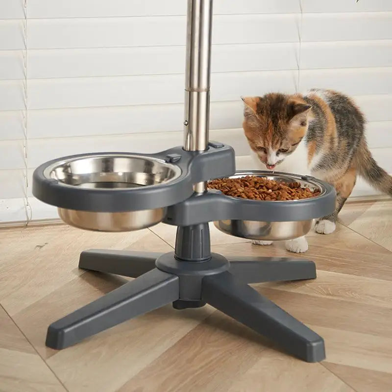 Adjustable Pet Raised Bowls For Food & Water