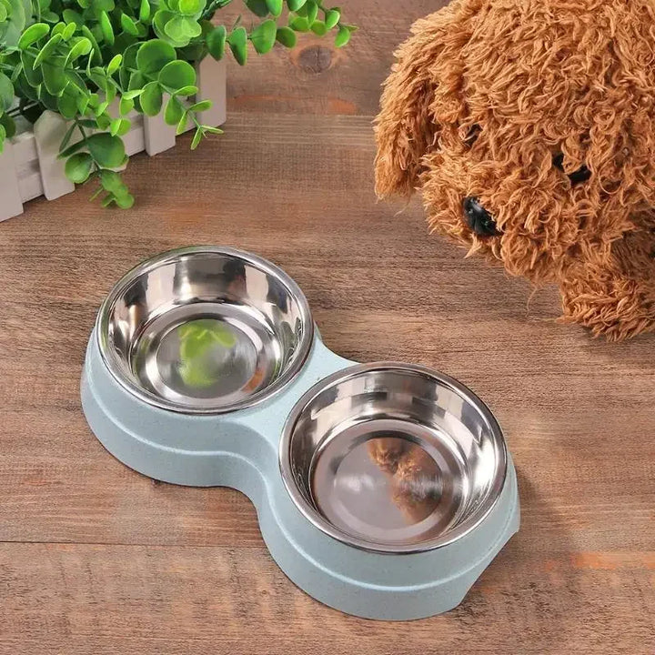 Dog Double Bowl For  Food And  Water