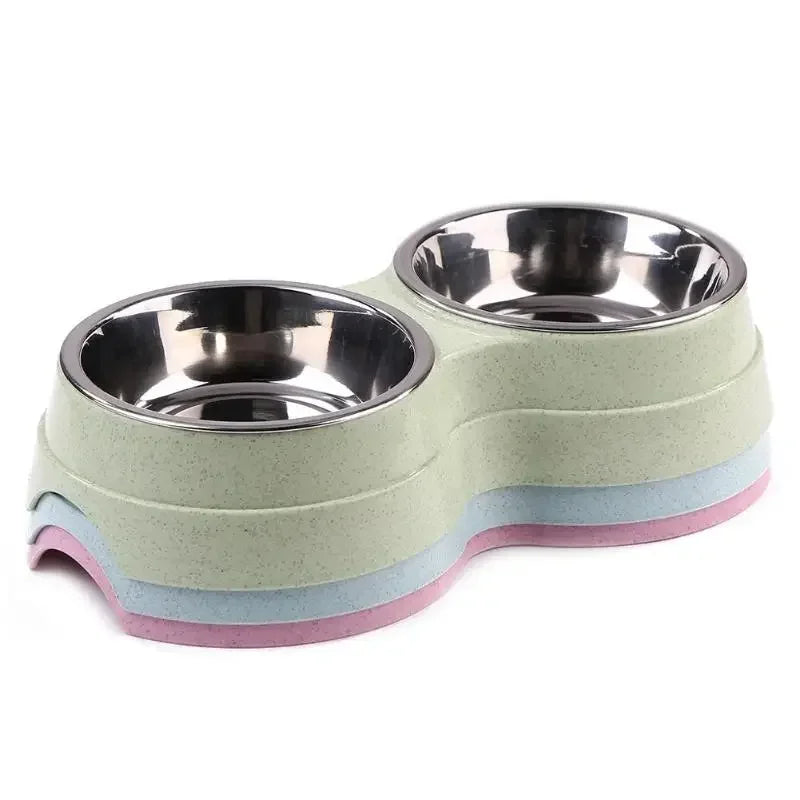 Dog Double Bowl For  Food And  Water