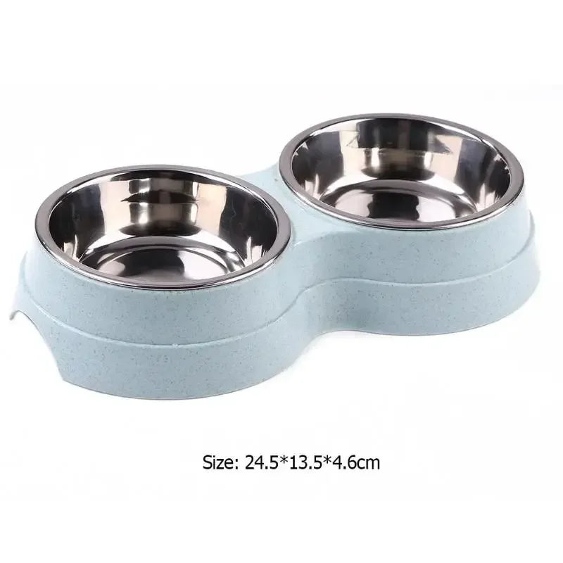 Dog Double Bowl For  Food And  Water