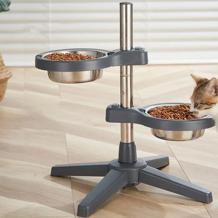 Adjustable Pet Raised Bowls For Food & Water