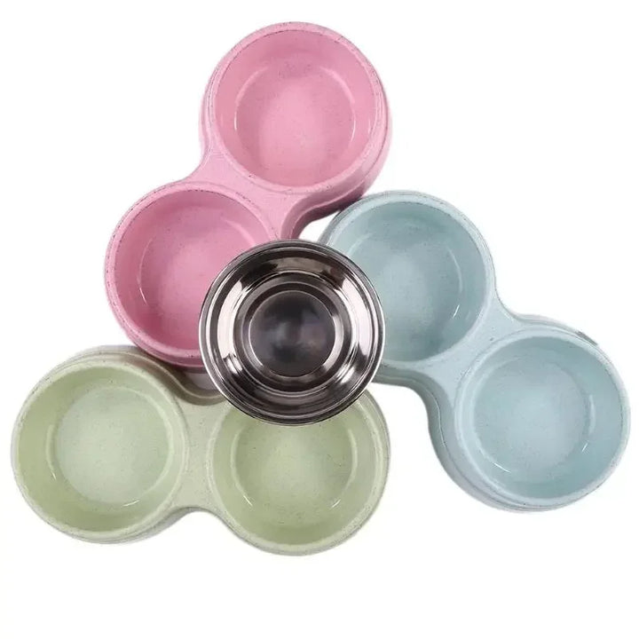 Dog Double Bowl For  Food And  Water