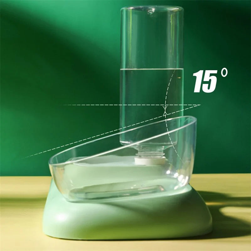 Pet Automatic water Feeders Elevated Bowl