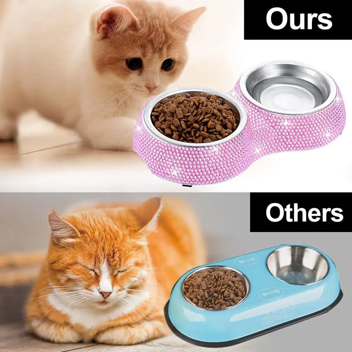 Stainless Steel Double Pet Food Bowl