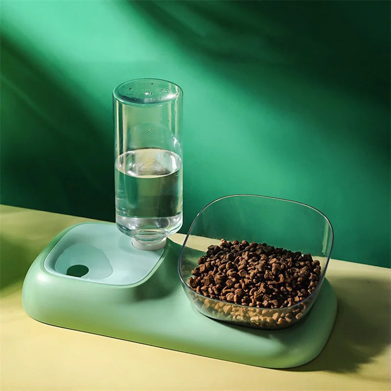 Pet Automatic water Feeders Elevated Bowl