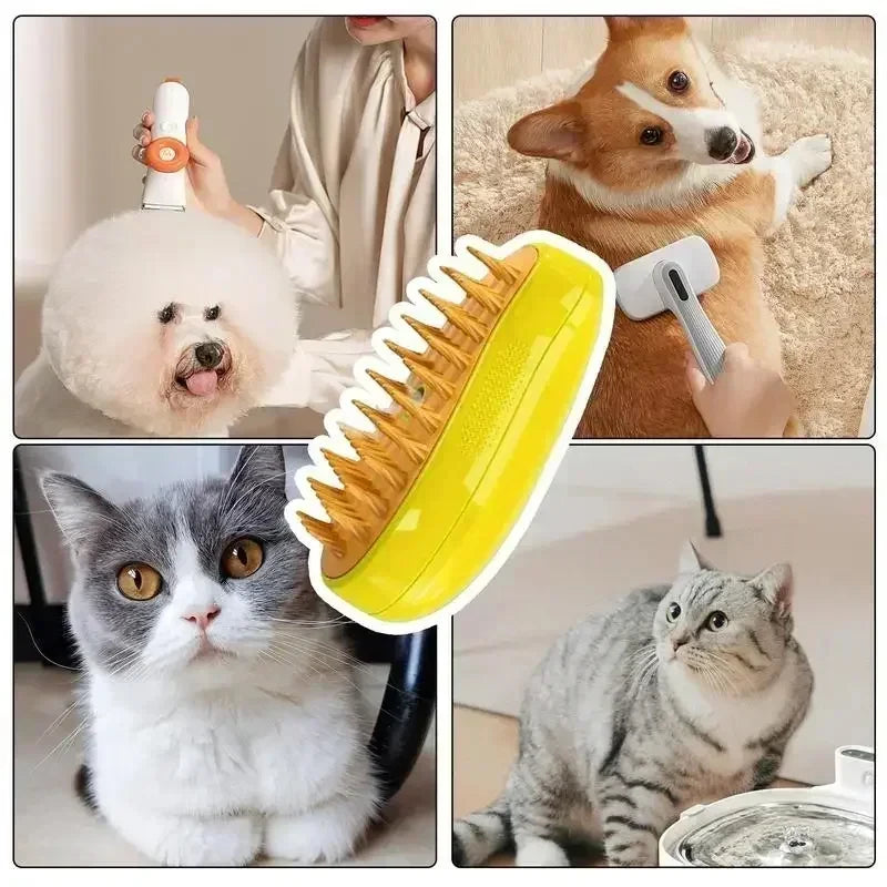 Cat Steam Brush Pet Massage Comb