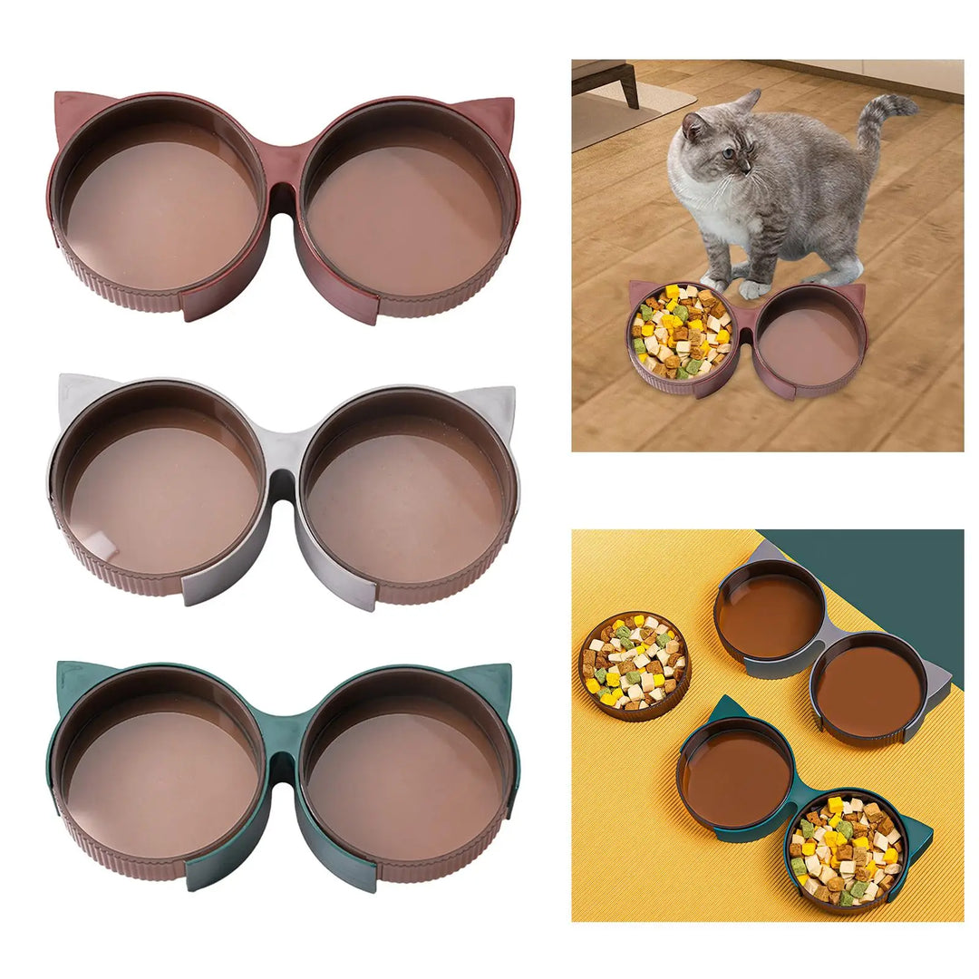 Cat Food and Water Bowl
