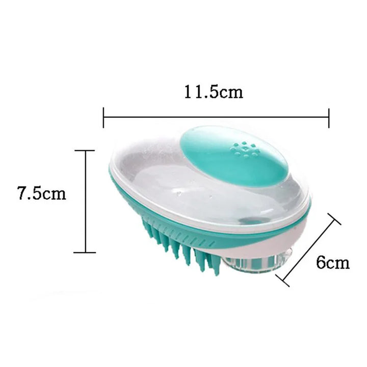 Pet Shampoo Brush Massage Comb 2-in-1 For Hair  Cleaning