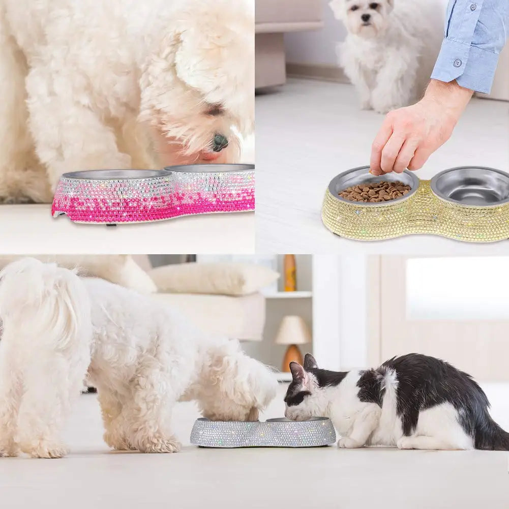 Stainless Steel Double Pet Food Bowl