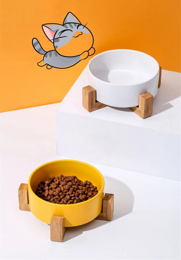 Pet  Ceramics Double Food Water Bowls
