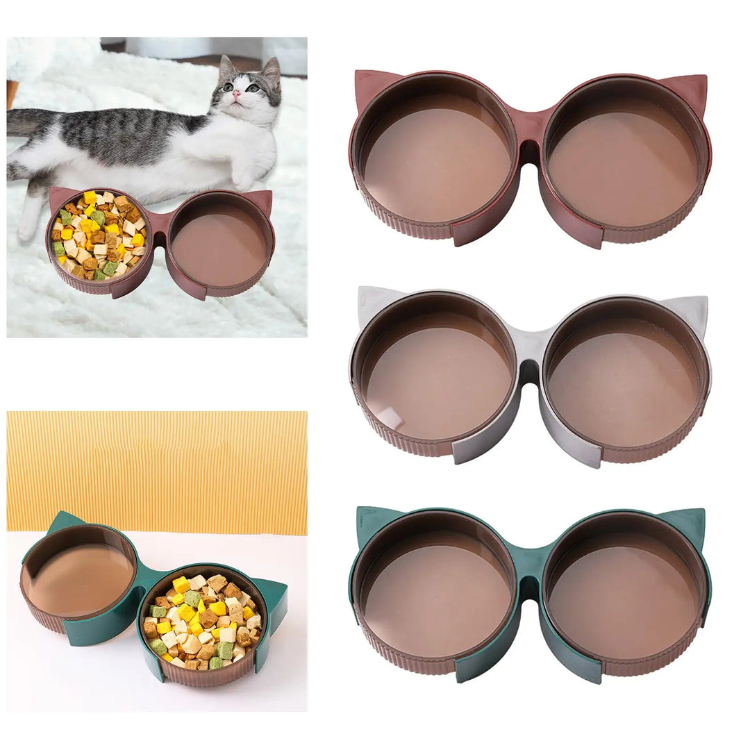 Cat Food and Water Bowl