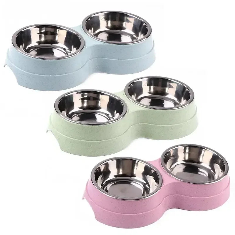 Dog Double Bowl For  Food And  Water