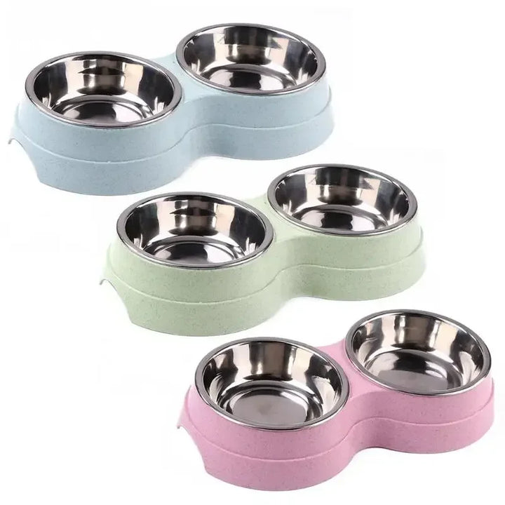 Dog Double Bowl For  Food And  Water