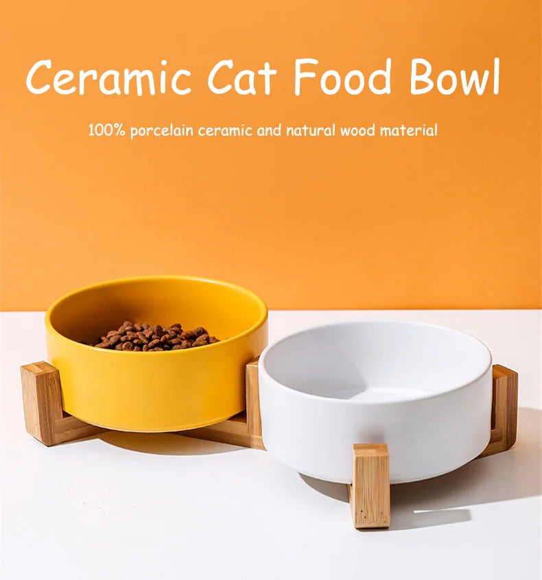 Pet  Ceramics Double Food Water Bowls