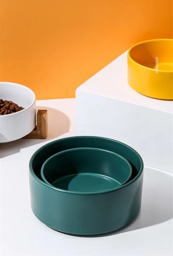Pet  Ceramics Double Food Water Bowls